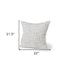 22" Cream And Black Geometric Linen Throw Pillow Cover with Embroidery