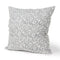 22" Cream And Indigo Botanical Linen Throw Pillow Cover with Embroidery