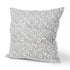 22" Cream And Indigo Botanical Linen Throw Pillow Cover with Embroidery