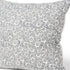 22" Cream And Indigo Botanical Linen Throw Pillow Cover with Embroidery