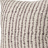 22" Beige And Merlot Striped Linen Throw Pillow Cover with Embroidery