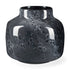 9" Black Mottled Round Glass Table Vase