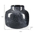 9" Black Mottled Round Glass Table Vase