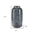 12" Black Mottled Cylinder Glass Table Vase