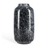 15" Black Mottled Cylinder Glass Table Vase