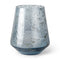9" Blue Round Seeded Glass Table Vase
