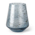 9" Blue Round Seeded Glass Table Vase
