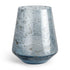 9" Blue Round Seeded Glass Table Vase