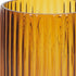8" Amber Cylinder Ribbed Glass Table Vase