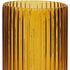 11" Amber Glass Ribbed Cylinder Table Vase