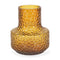 7" Amber Glass Faceted Table Vase