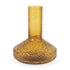 12" Amber Glass Faceted Table Vase