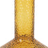 12" Amber Glass Faceted Table Vase