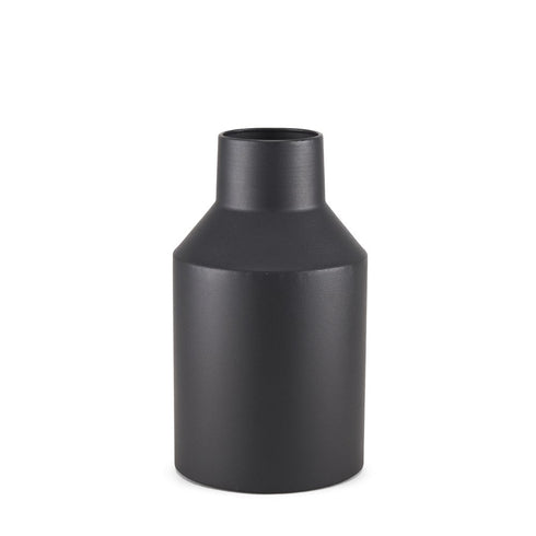 11" Black Tulip Metal Table Vase