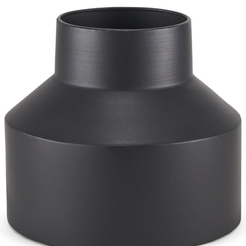 8" Black Tulip Metal Table Vase