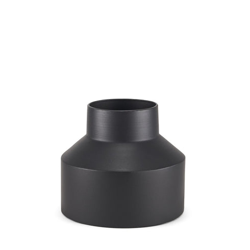 8" Black Tulip Metal Table Vase