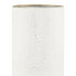 16" Off White And Gold Metal Cylinder Table Vase