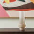 16" Off White And Gold Metal Cylinder Table Vase