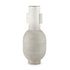 16" Off White And Gold Metal Table Vase