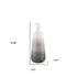 20" Gray And White Ombre Metal Table Vase