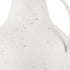 12" White Speckle Metal Amphora Table Vase