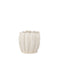 11" Cream Ceramic Sculptural Waves Table Vase