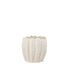 11" Cream Ceramic Sculptural Waves Table Vase