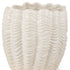 11" Cream Ceramic Sculptural Waves Table Vase