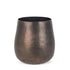 9" Antiqued Gold Aluminum Cylinder Table Vase