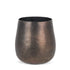 9" Antiqued Gold Aluminum Cylinder Table Vase