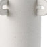 16" Off White Cylinder Ceramic Table Vase With Handles