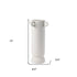 16" Off White Cylinder Ceramic Table Vase With Handles