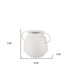 7" White Speckle Metal Amphora Table Vase