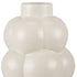 14" Cream Ceramic Modern Abstract Bubbles Table Vase