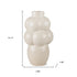14" Cream Ceramic Modern Abstract Bubbles Table Vase