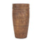11" Brown Distressed Wood Cylinder Table Vase