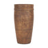 11" Brown Distressed Wood Cylinder Table Vase