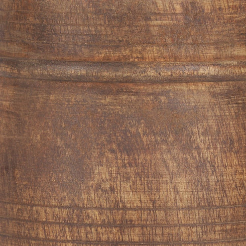 11" Brown Distressed Wood Cylinder Table Vase