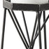8" Black Distressed Geometric Metal Tabletop Dish Candle Holder