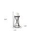 8" Black Distressed Geometric Metal Tabletop Dish Candle Holder