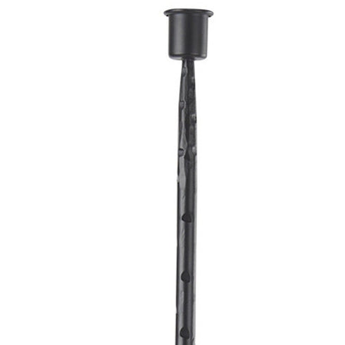 30" Black Abstract Metal Tabletop Taper Candlestick