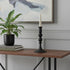 8" Black Glass Tabletop Taper Candlestick
