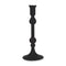 10" Black Glass Tabletop Taper Candlestick