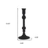 10" Black Glass Tabletop Taper Candlestick