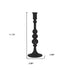 12" Black Glass Tabletop Taper Candlestick