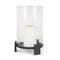 14" Black Metal Abstract Tabletop Hurricane Candle Holder