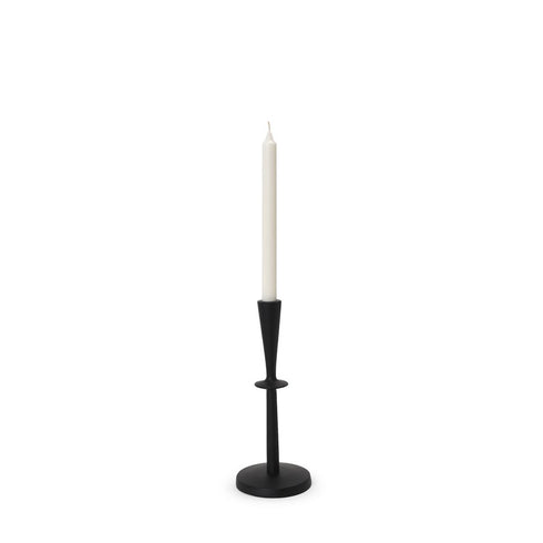 11" Black Metal Tabletop Taper Candlestick
