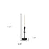 11" Black Metal Tabletop Taper Candlestick