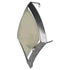 7" Silver Abstract Metal And Glass Wall Sconce Candle Holder