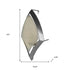 7" Silver Abstract Metal And Glass Wall Sconce Candle Holder